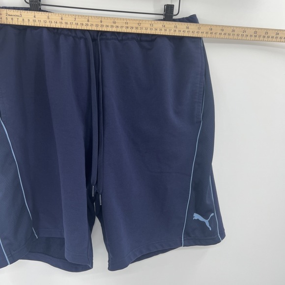 Puma Men's Navy‎ Blue Drawstring Athletic Mesh Panel Short, Blue, Size XL - Picture 8 of 9